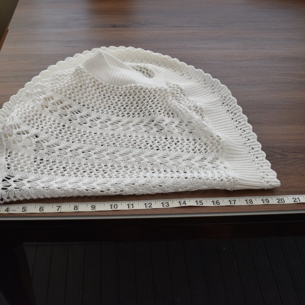 NWT Mary Sophia White Crochet Vest Large - Picture 3 of 10